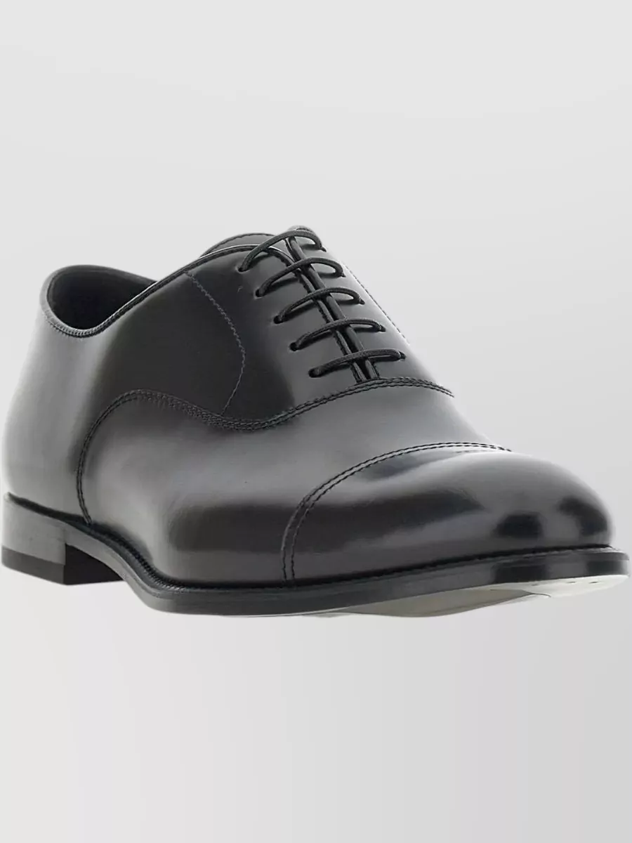 Doucal's Calf Leather Cap Toe Oxford Shoes