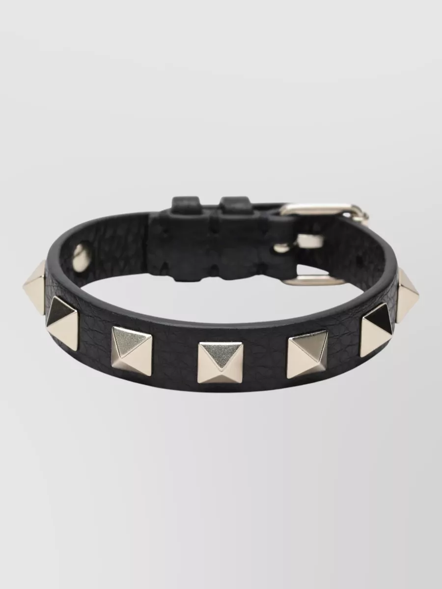 Valentino Garavani leather rockstud bracelet