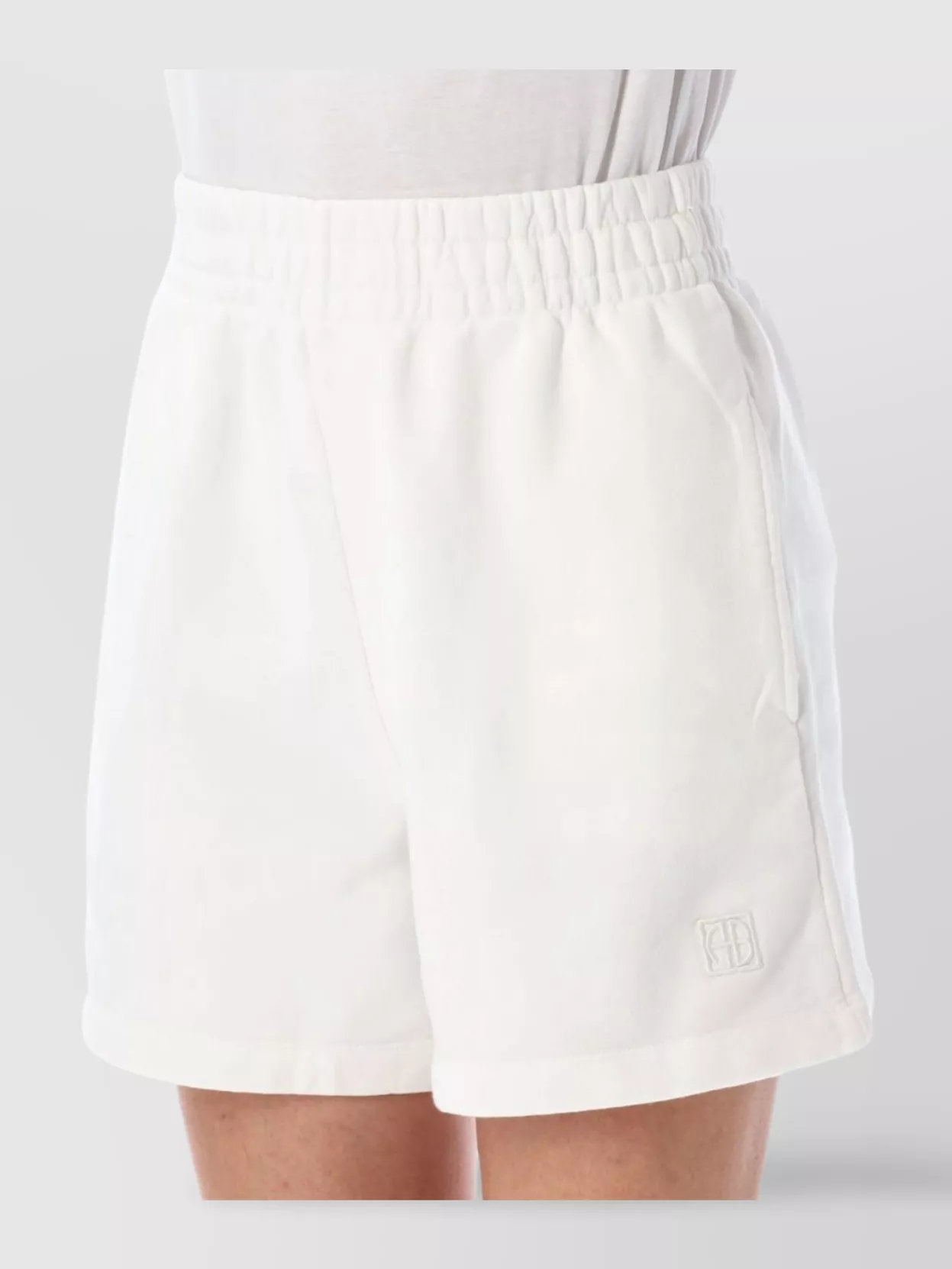 Anine Bing Fleece Shorts With Elastic Waistband And Side Pockets