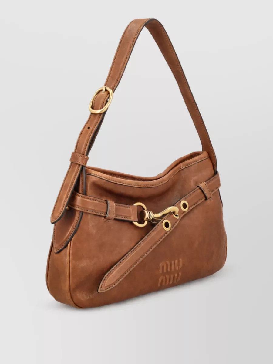 Miu Miu Aventure Lamb Leather Clutch Bag