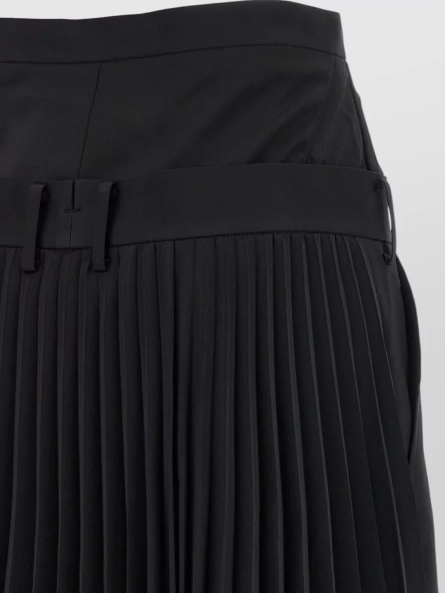 Junya Watanabe High Waist Pleated Skirt Pants Belt