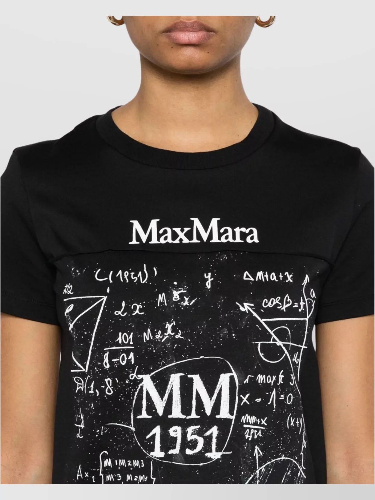 Max Mara Graphic Print Crew Neck Short Sleeve Top