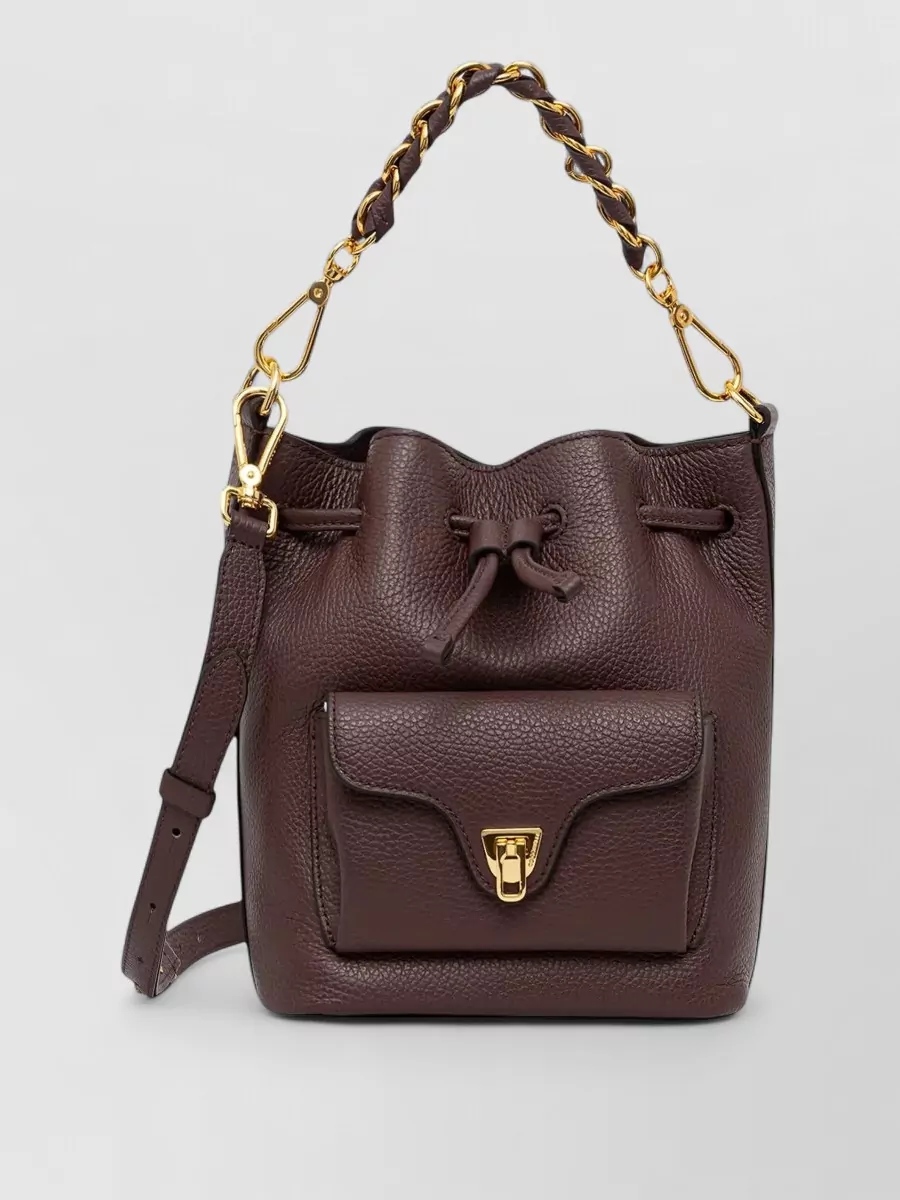 Coccinelle calf leather bucket bag