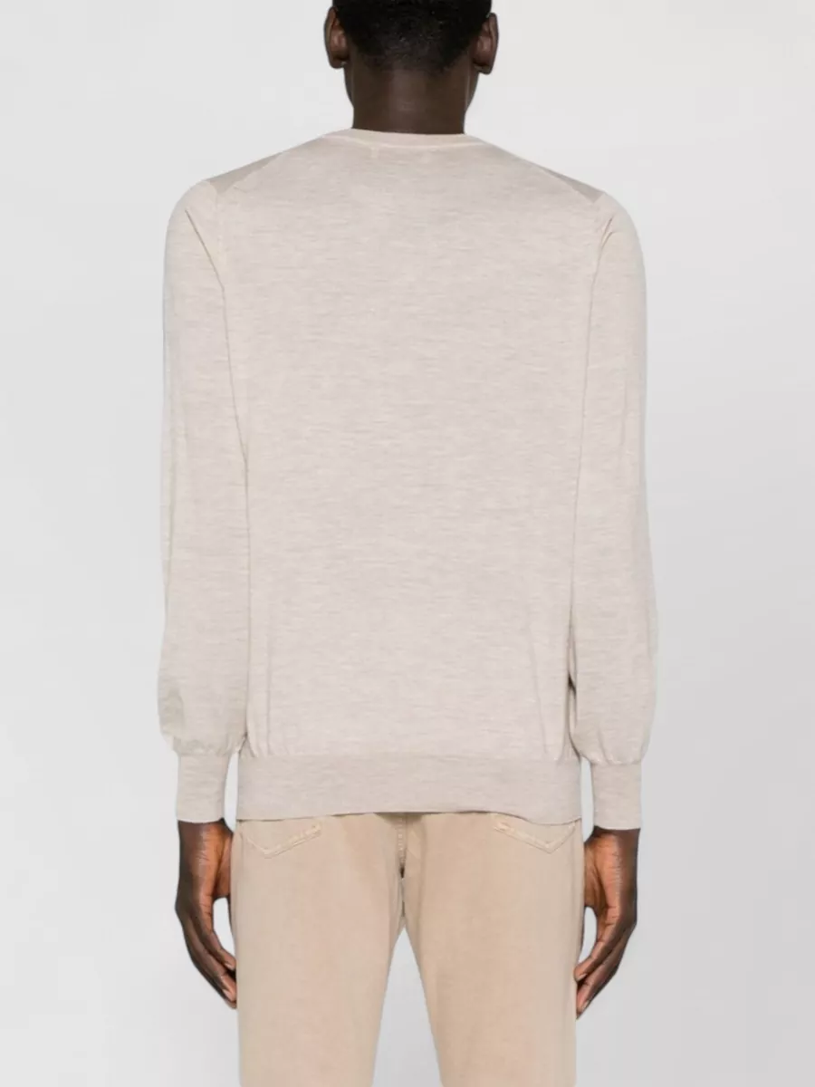 Brunello Cucinelli Wool Cashmere Crew Neck Knit Sweater