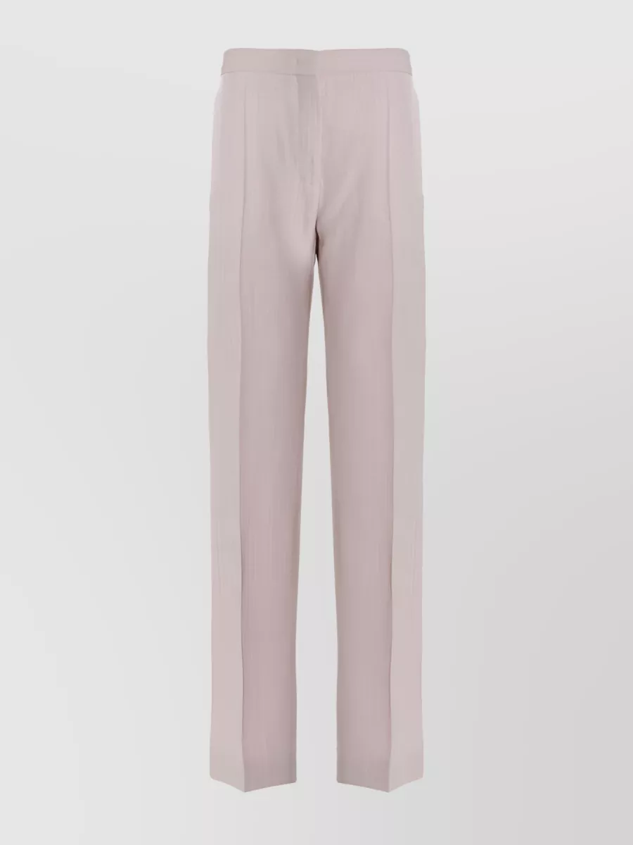 Shop Jil Sander Tailored Pressed Crease Cotton Trousers In Pastel