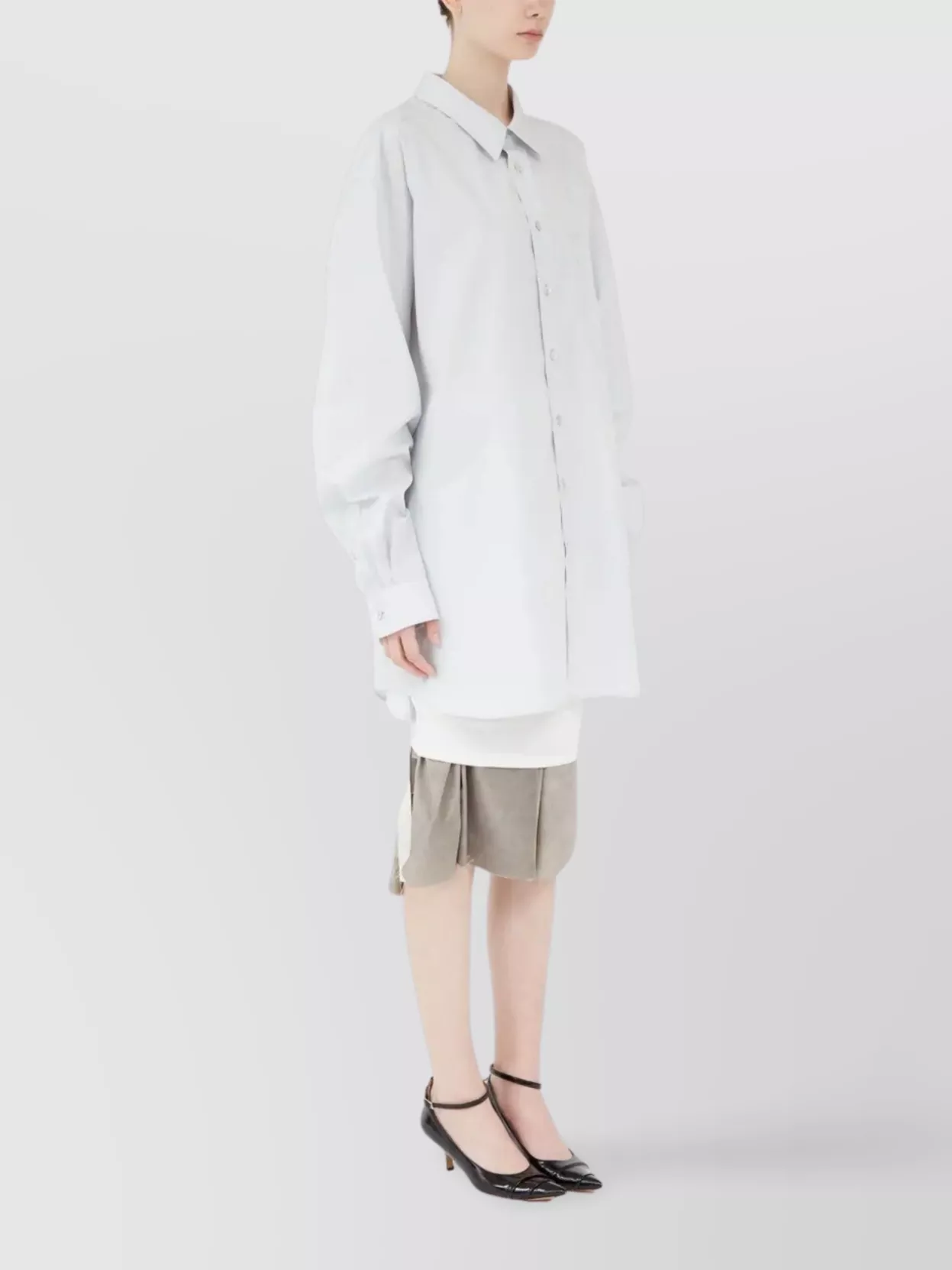 Maison Margiela Long Sleeve Curved Hem Shirt