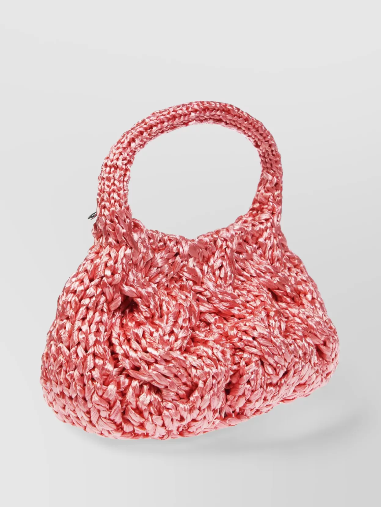 Jw Anderson Fuchsia Raffia Small Cable Handbag