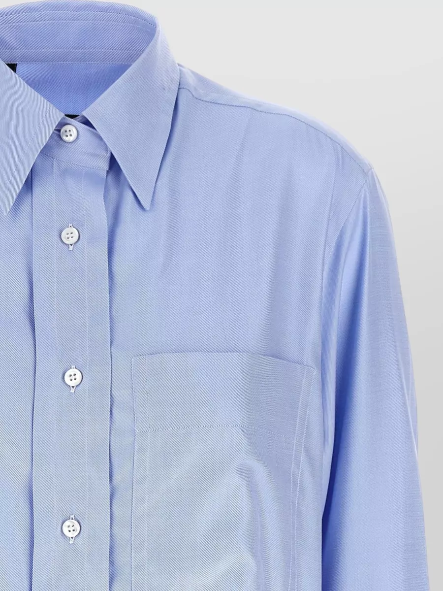 Brioni Cotton Twill Long-Sleeve Shirt