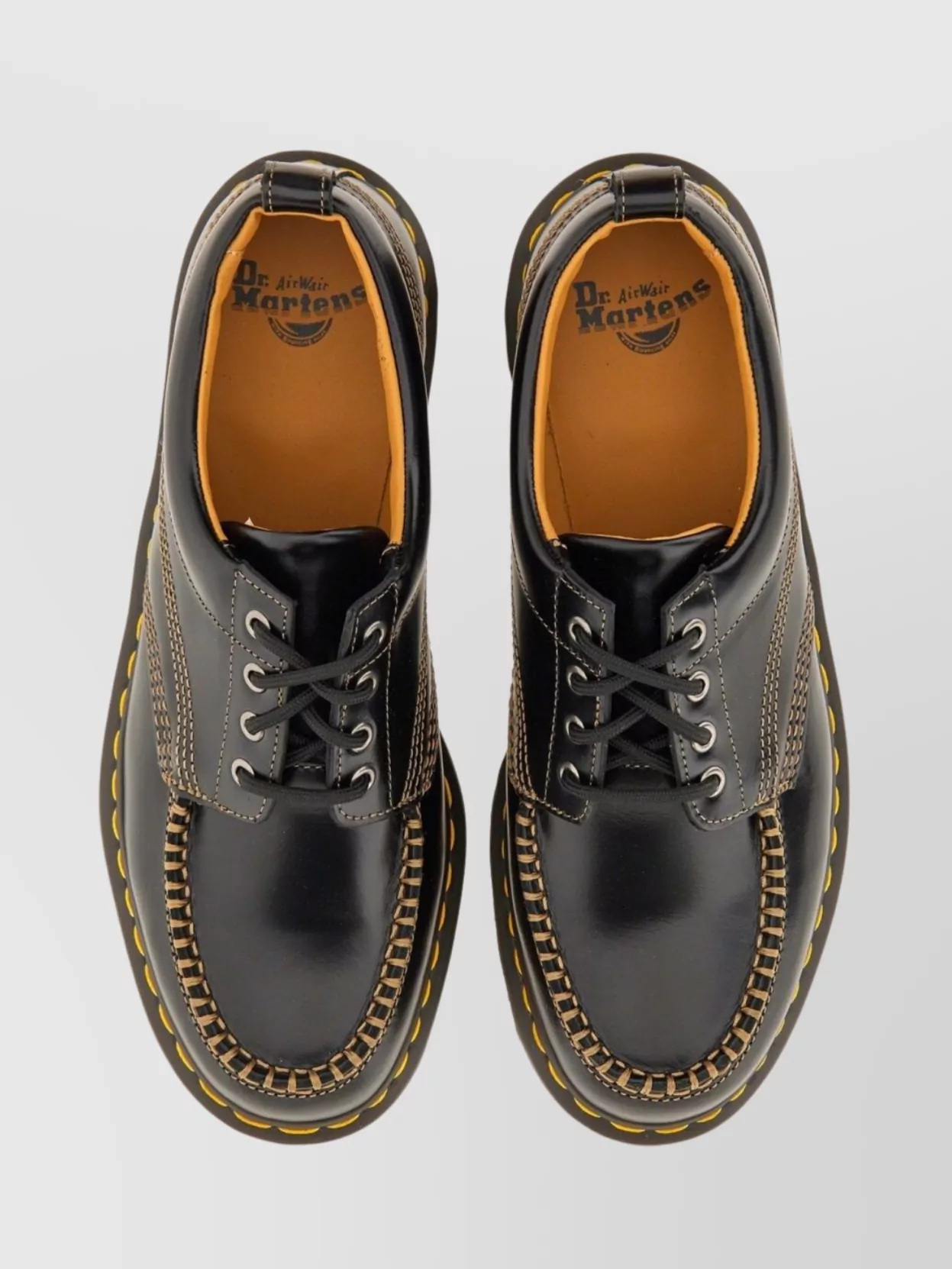 Dr Martens Thick Sole Loafers With Stitching And Tab