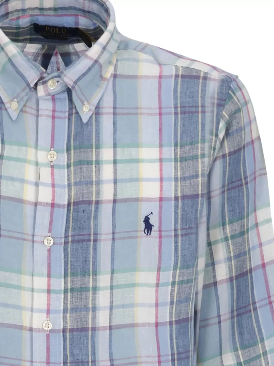 Ralph Lauren Checked Long-Sleeve Linen Shirt
