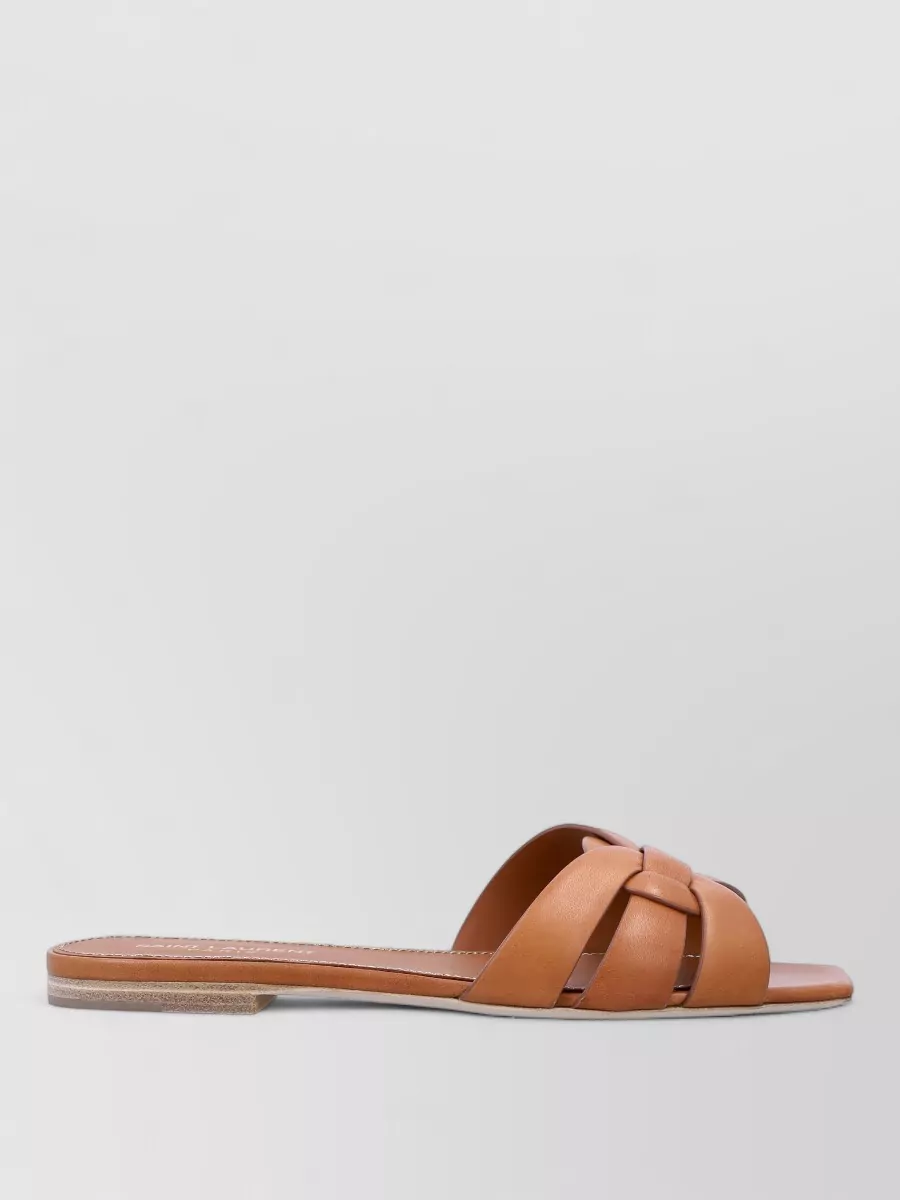 Saint Laurent Leather Flat Slides