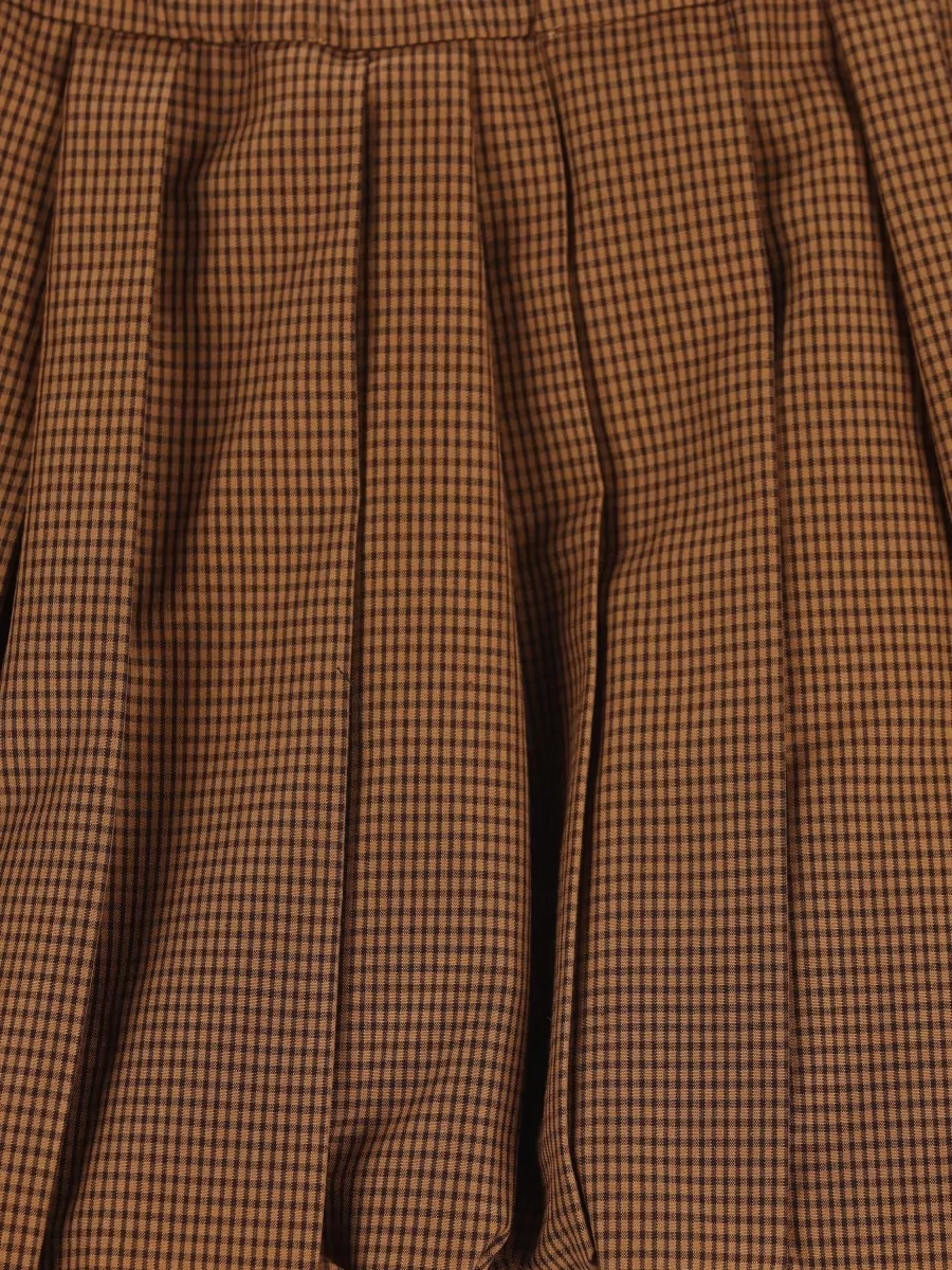 Miu Miu Checked Pleated Mini Skirt