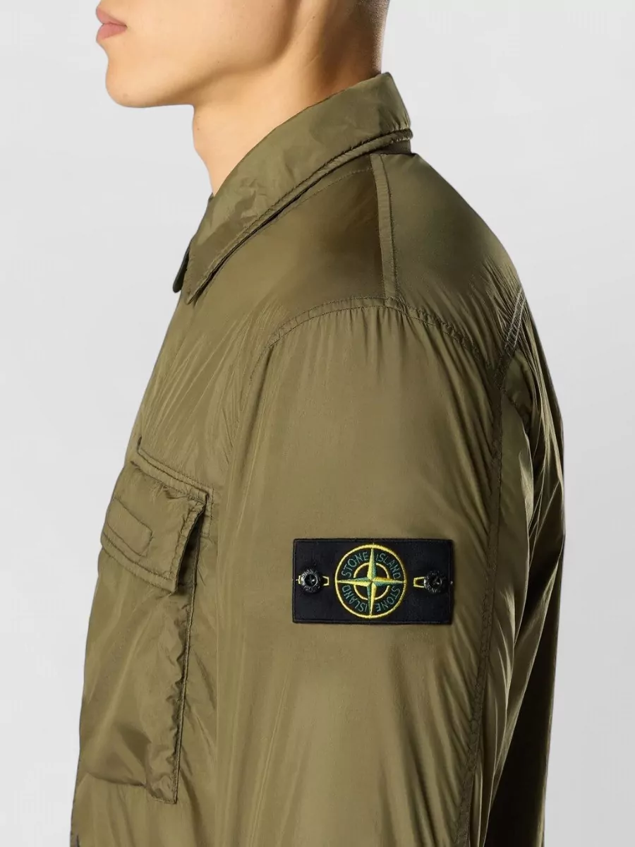 Stone Island Padded Nylon Shirt Jacket Long Sleeves