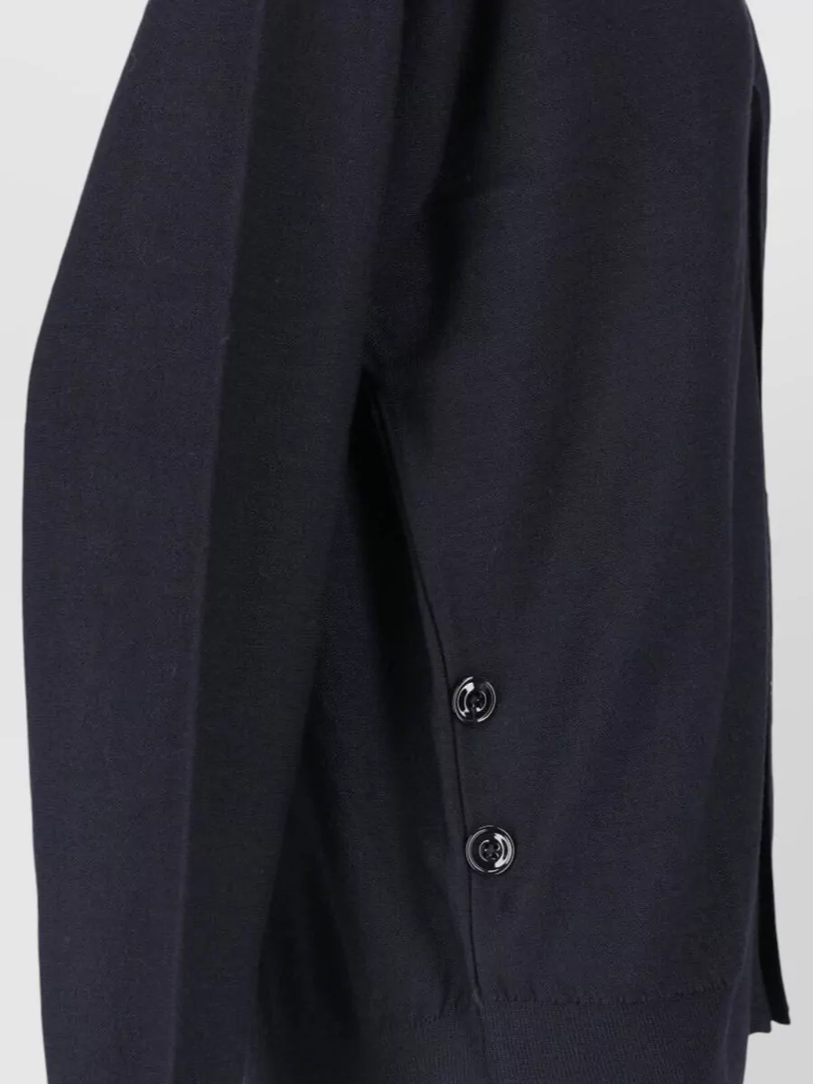 Lemaire Merino Wool Relaxed Asymmetric V-Neck Cardigan