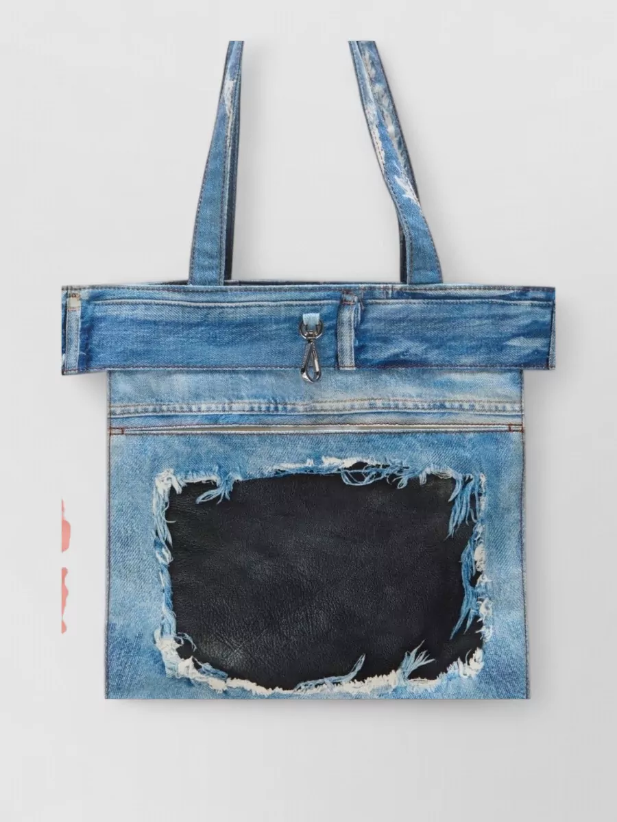 Acne Studios Denim Tote Bag Chain Detail Handles