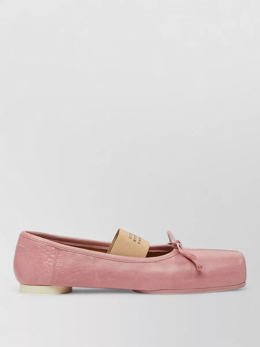 Mm6 Maison Margiela Ballet Flats Square Front Bow Detail