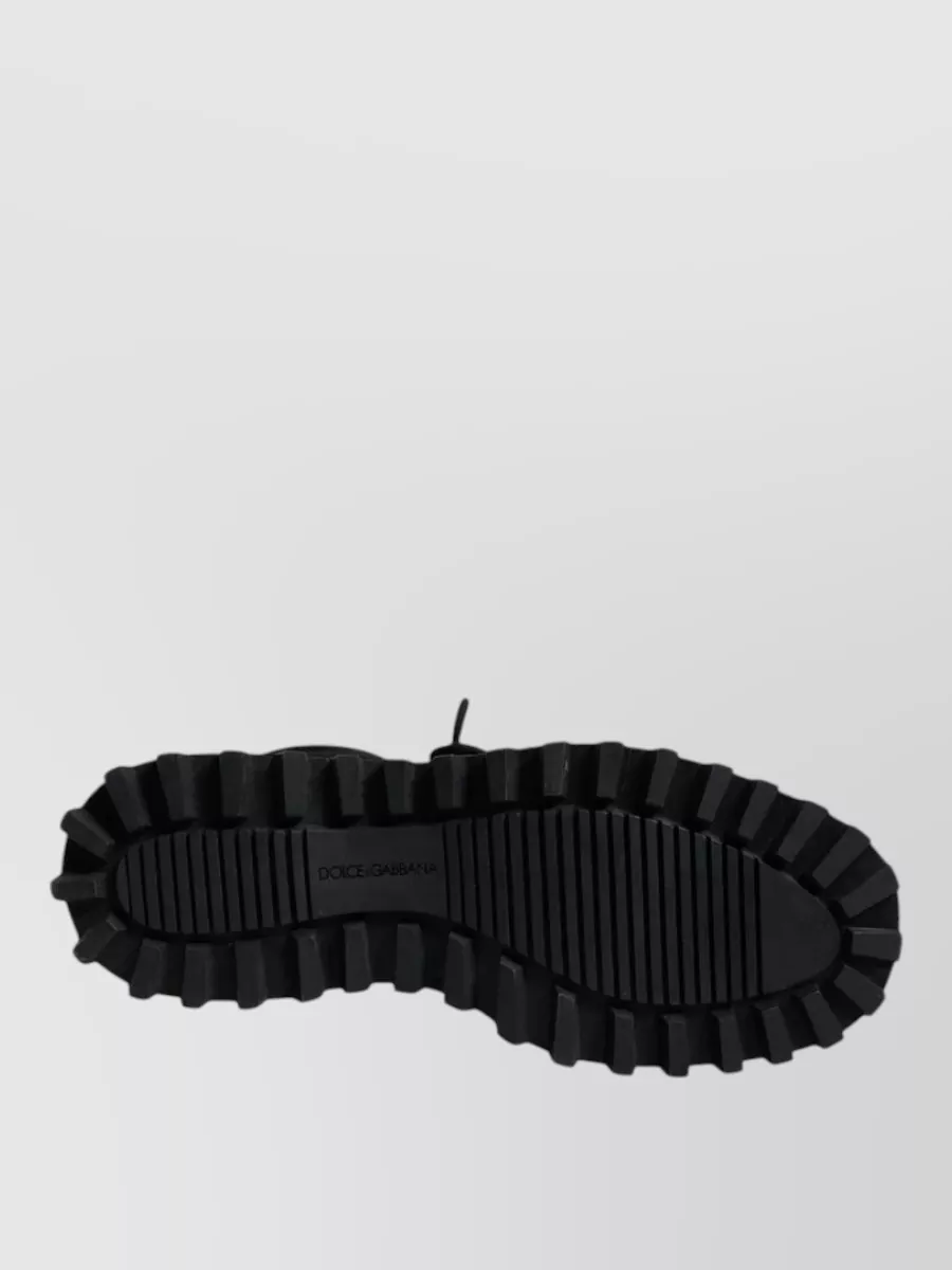 Dolce&Gabbana Quilted Mid-Calf Lace-Up Boots
