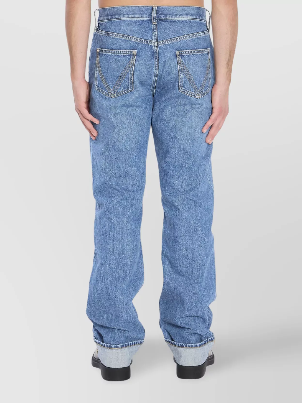 Bottega Veneta Straight Jeans With Five Pockets And Belt Loops