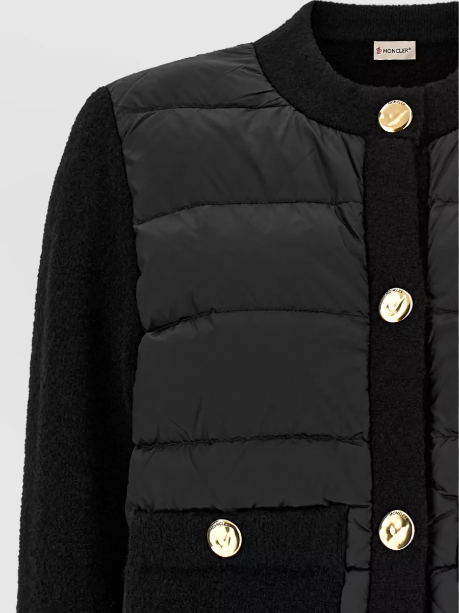 Moncler Quilted Bouclé Padded Cardigan