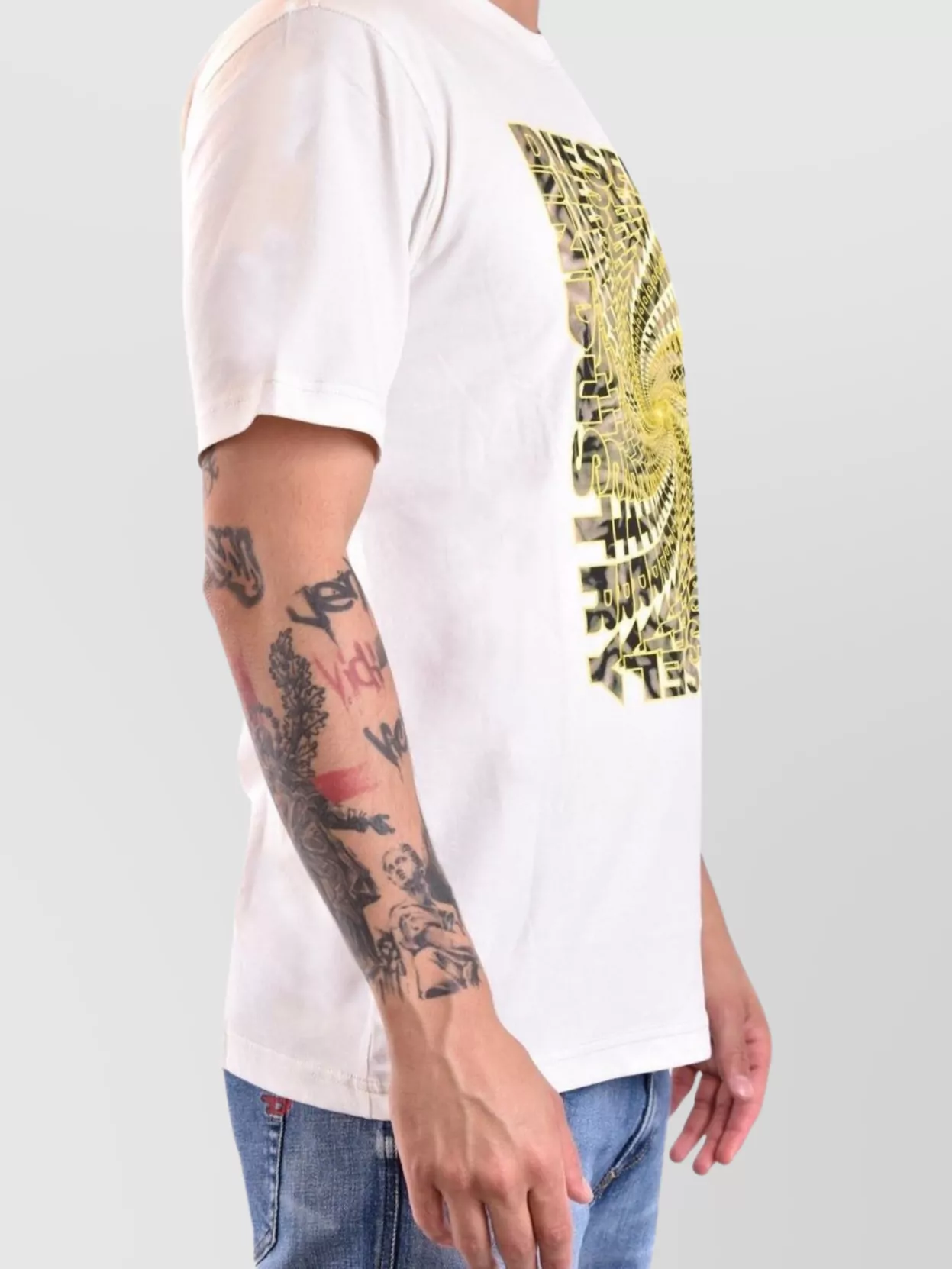 Diesel Crew Neck Graphic Print Short Sleeves