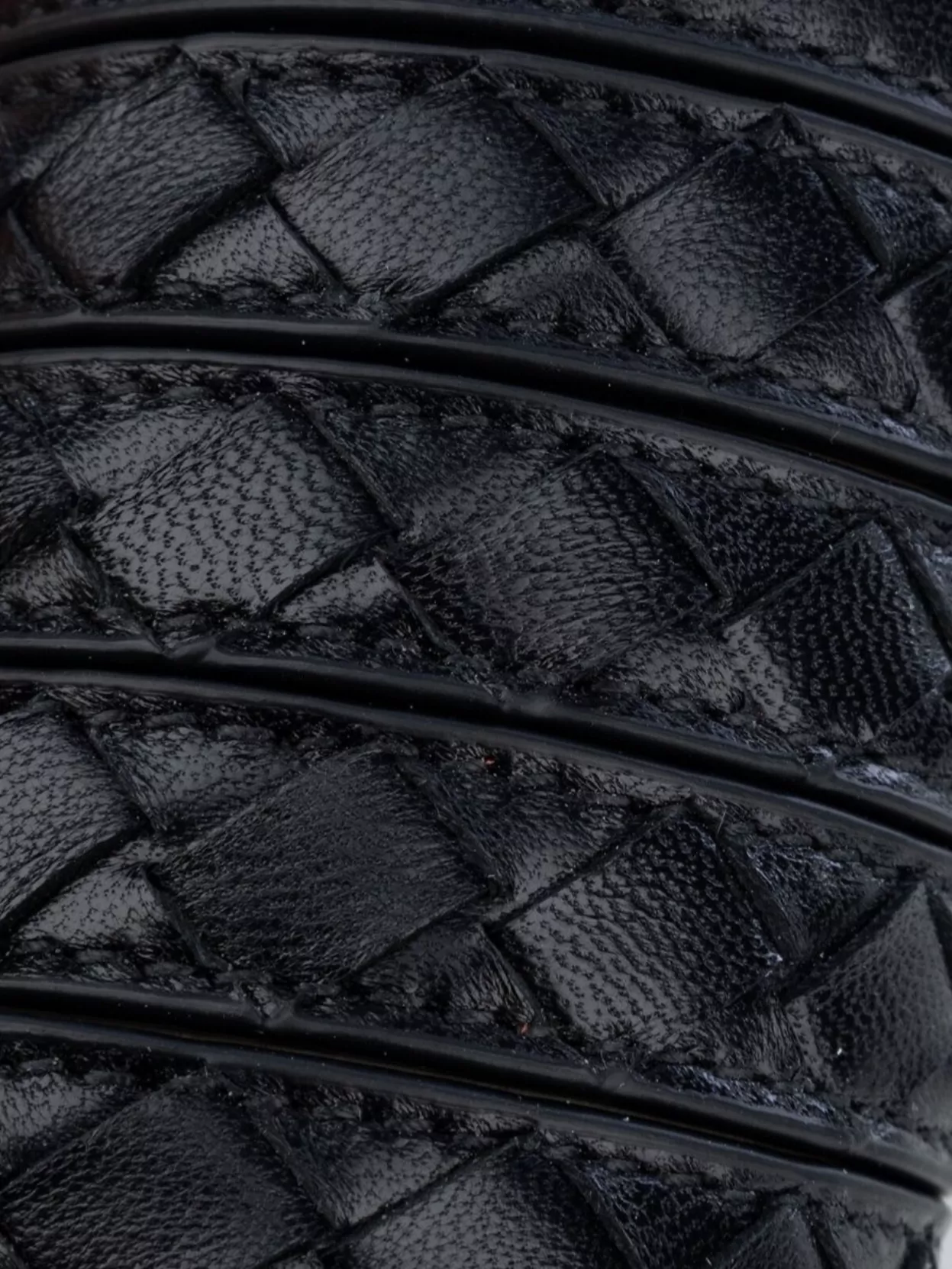Bottega Veneta Adjustable Woven Texture Belt With Gold-Tone Buckle