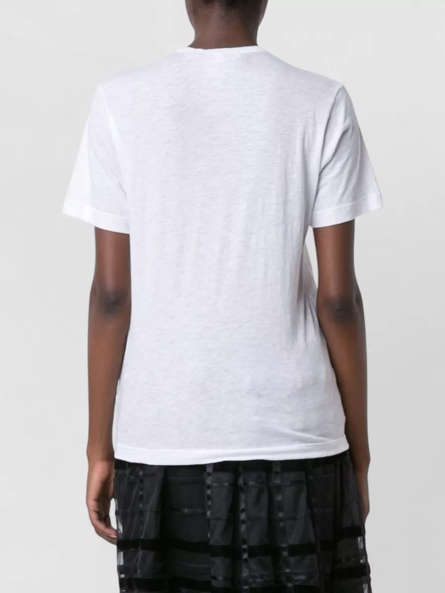 Comme Comme Cotton Ribbon Appliqué T-Shirt
