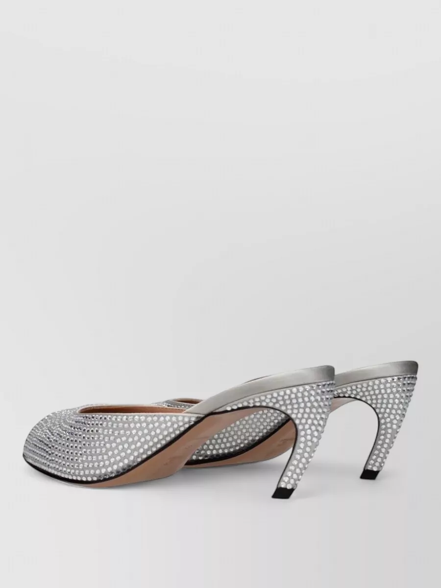 The Attico Satin Stiletto Heel Mules