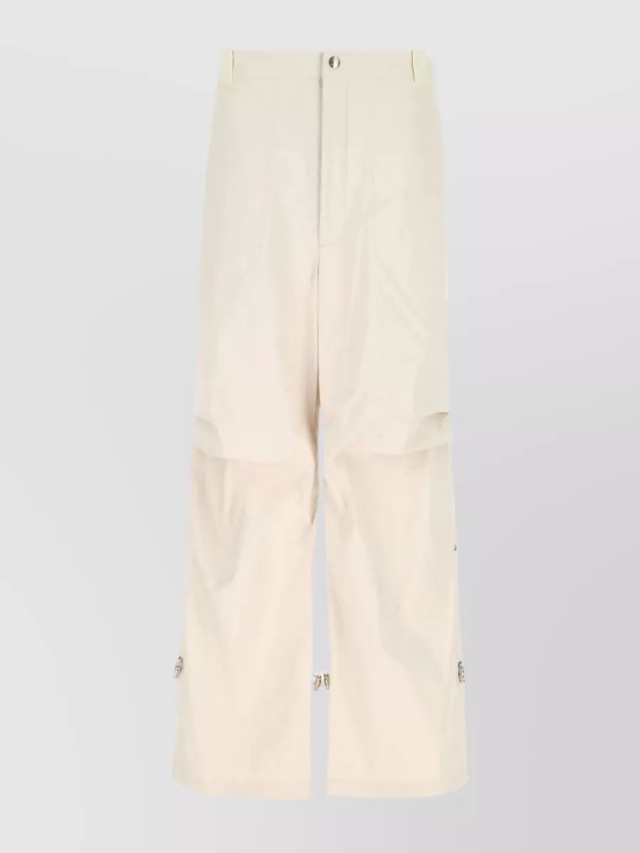 Shop Moncler Genius Adjustable Hem 1952 Wide-leg Pant In Cream