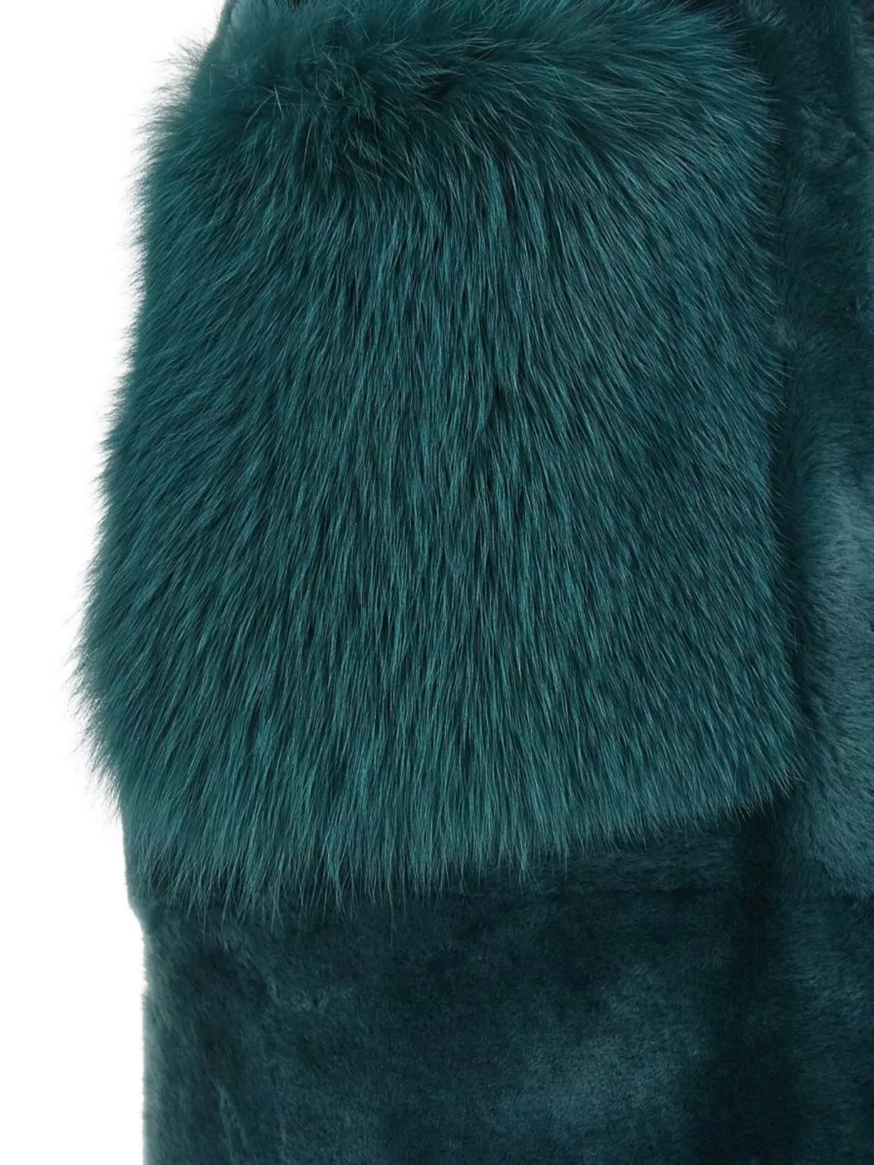 Blancha Straight-Volpe Shadow Belted Faux Fur Vest