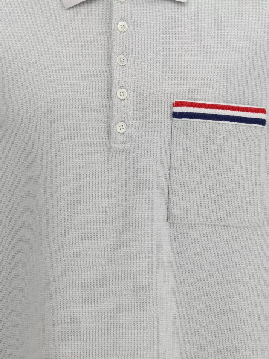 Thom Browne Textured Short-Sleeve Polo Shirt