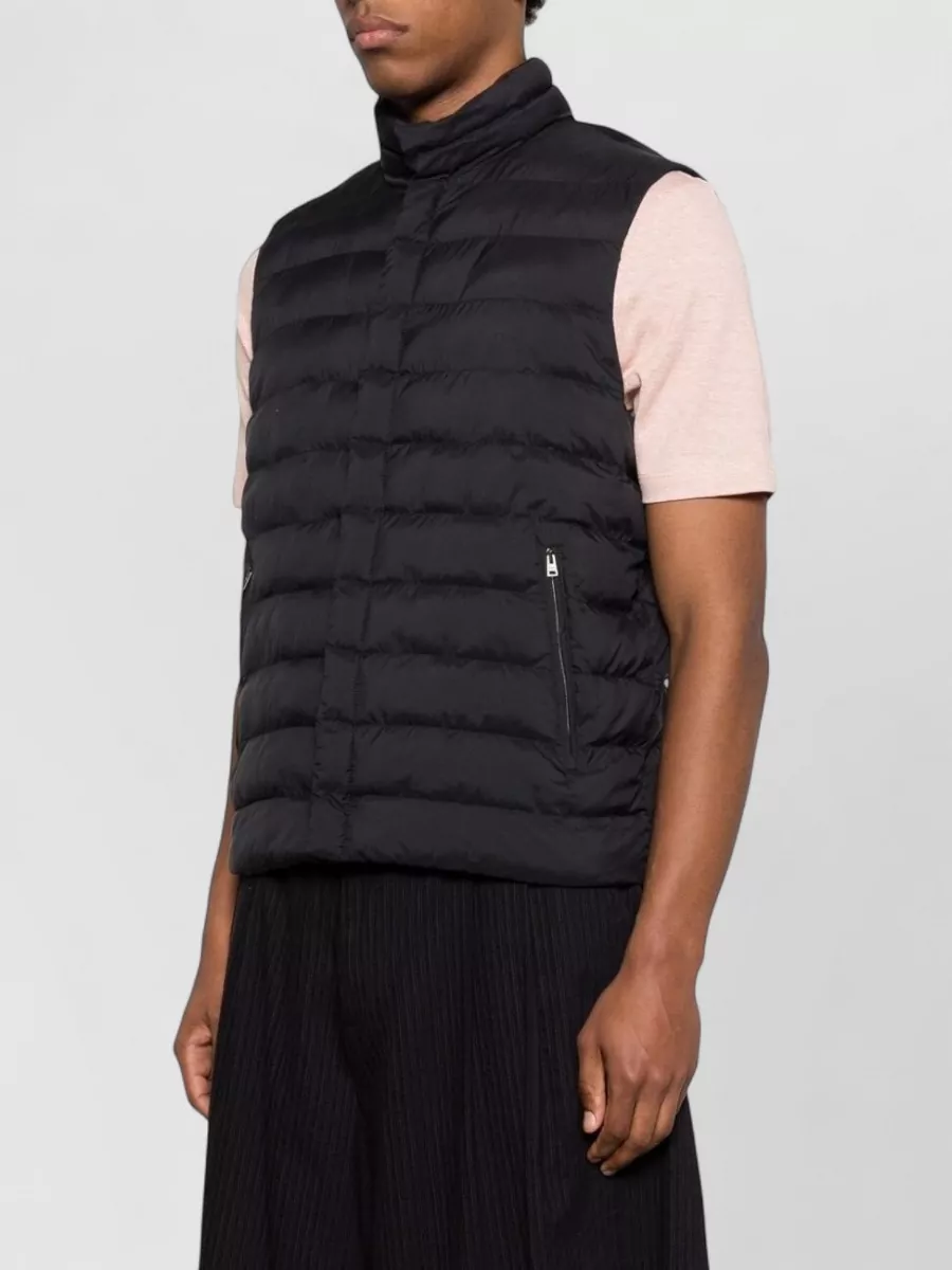Herno High Neck Padded Sleeveless Jacket Zip Pockets