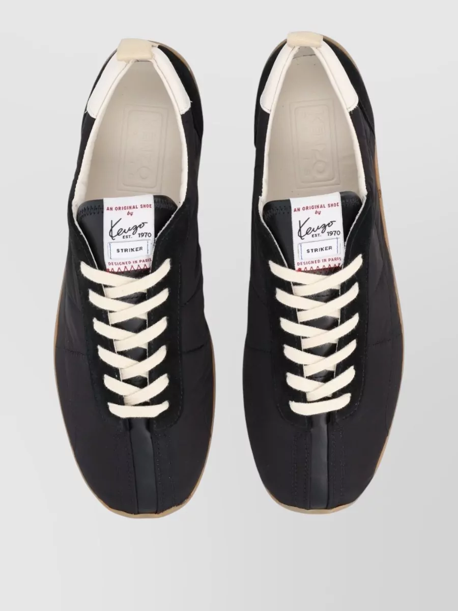 Kenzo Low Profile Sneakers Contrast Sole Pull Tab