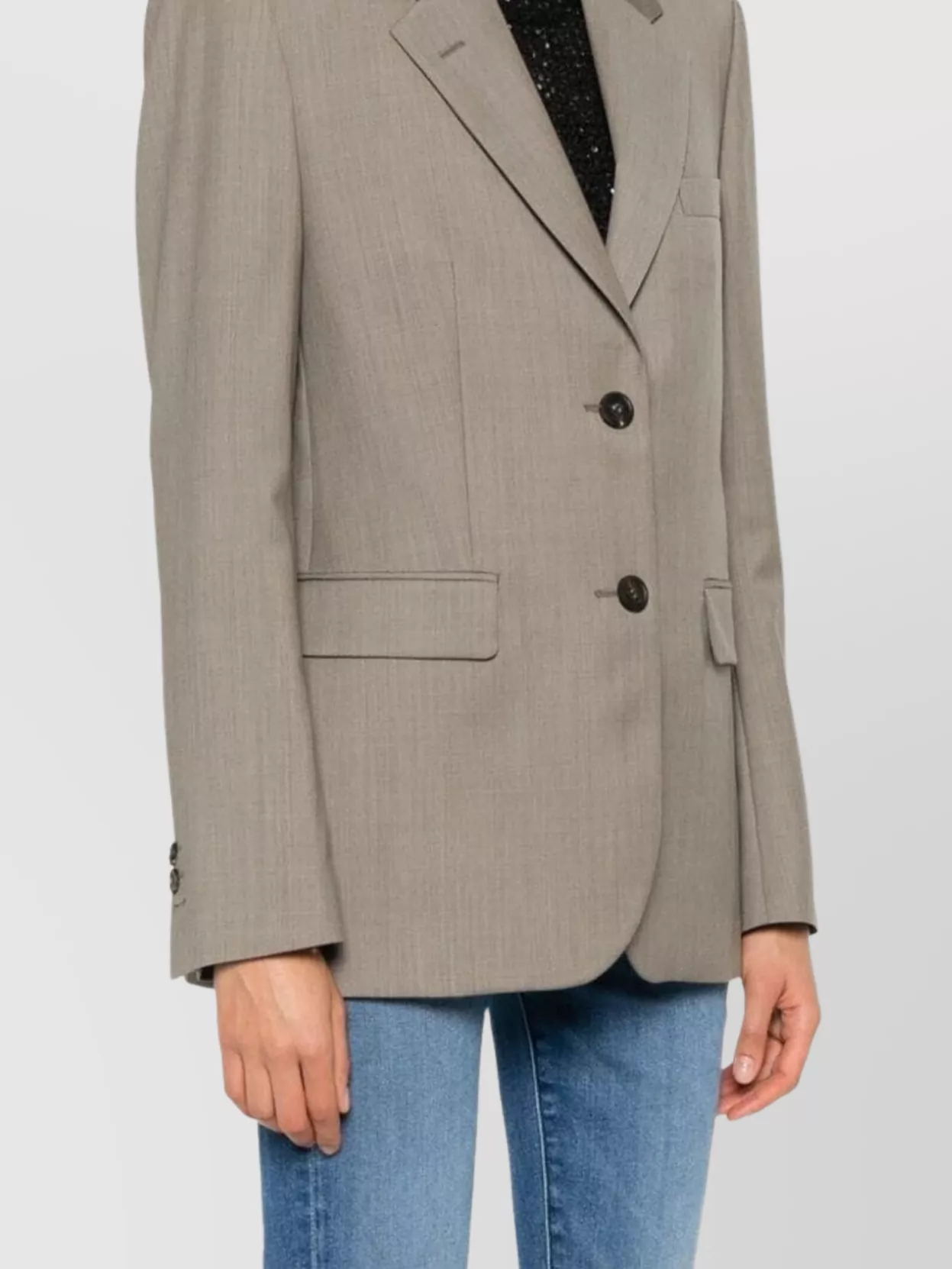 Golden Goose Tailored Wool Fresco Jacket For In Gray