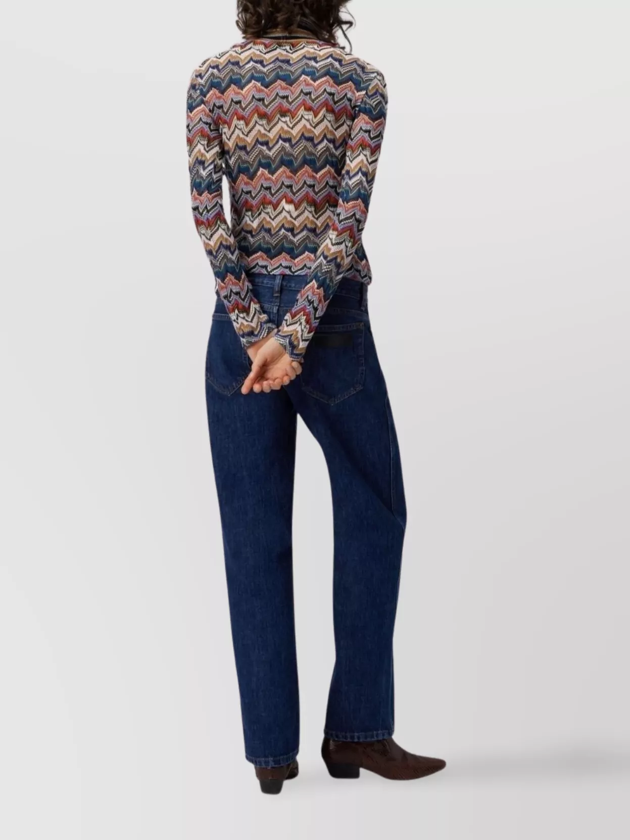 Missoni Chevron Pattern Turtleneck Fitted Sweater