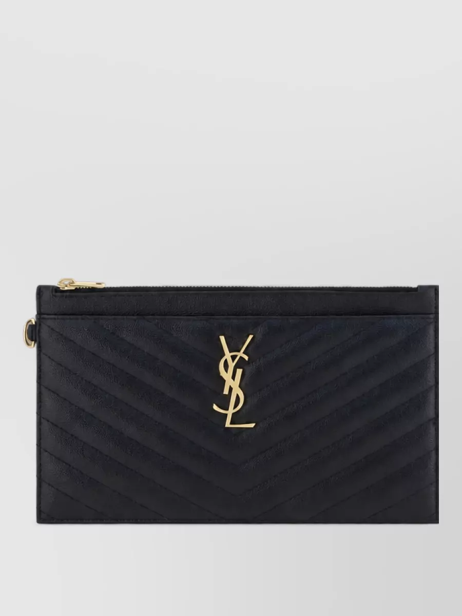 Saint Laurent Calf Leather Clutch Bag