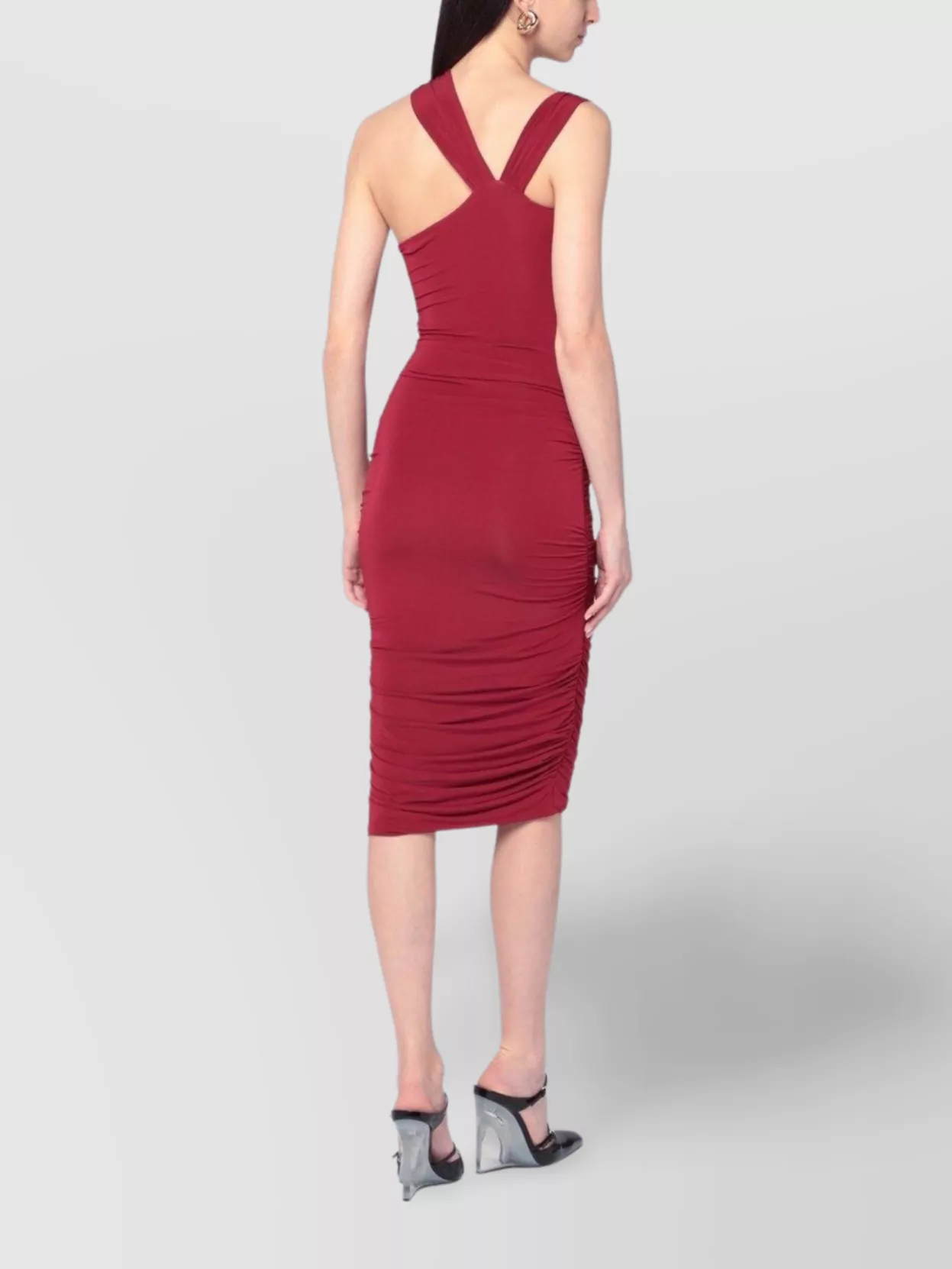 Isabel Marant One-shoulder Ethel Dress In Light Burgundy In Red