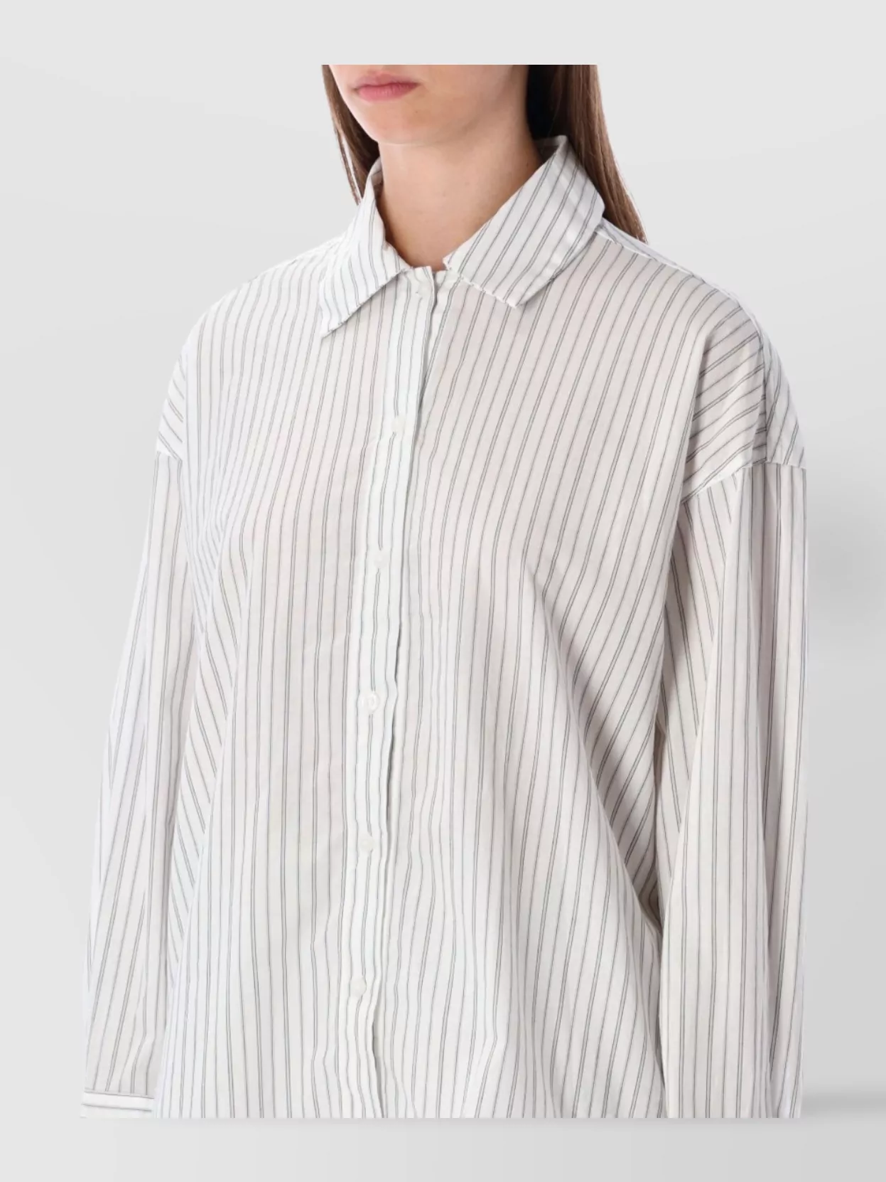 Calvin Klein Striped Long Sleeve Collared Shirt