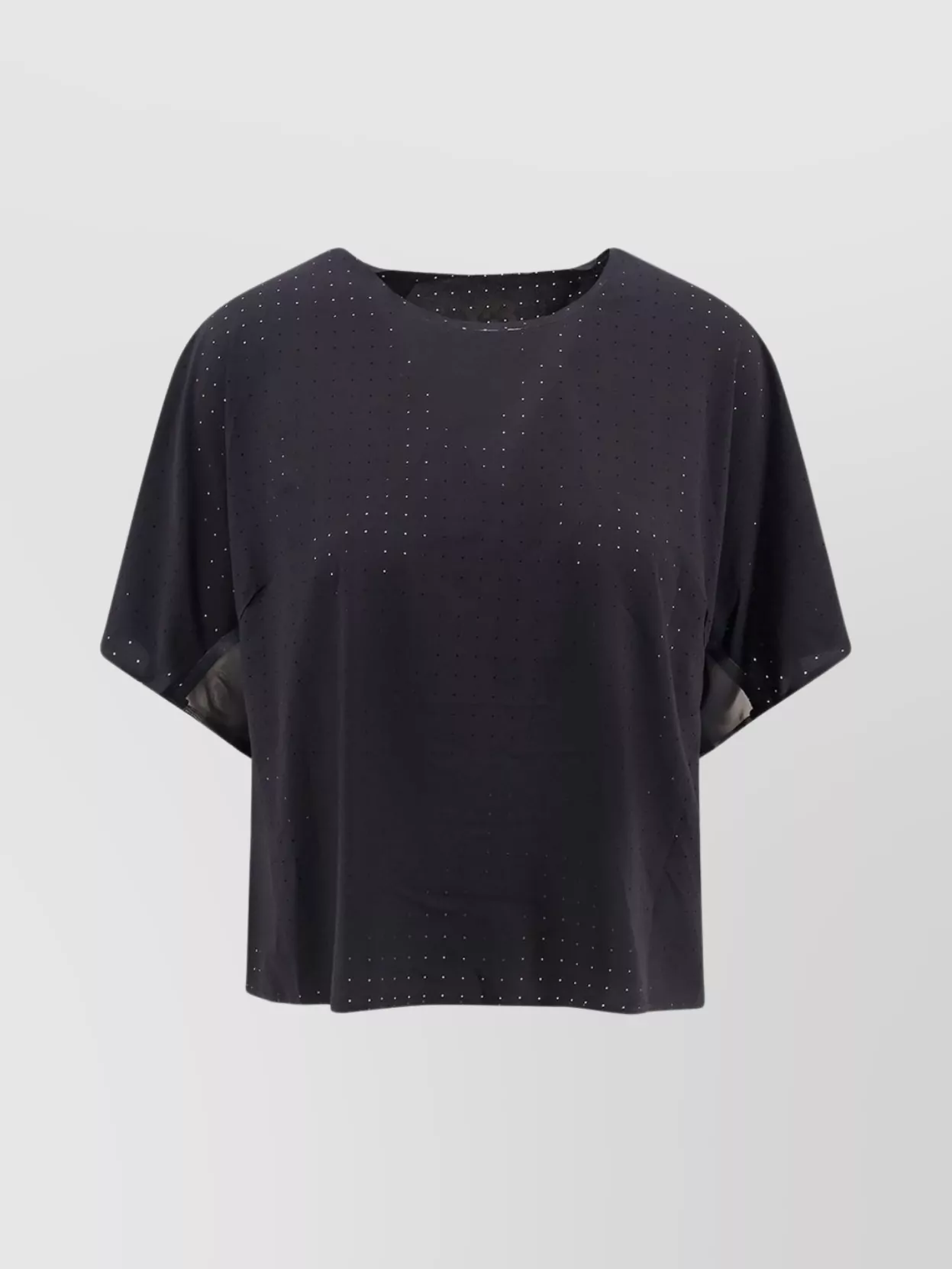 Y-3 Perforated Technical Fabric And Mesh Top In Black