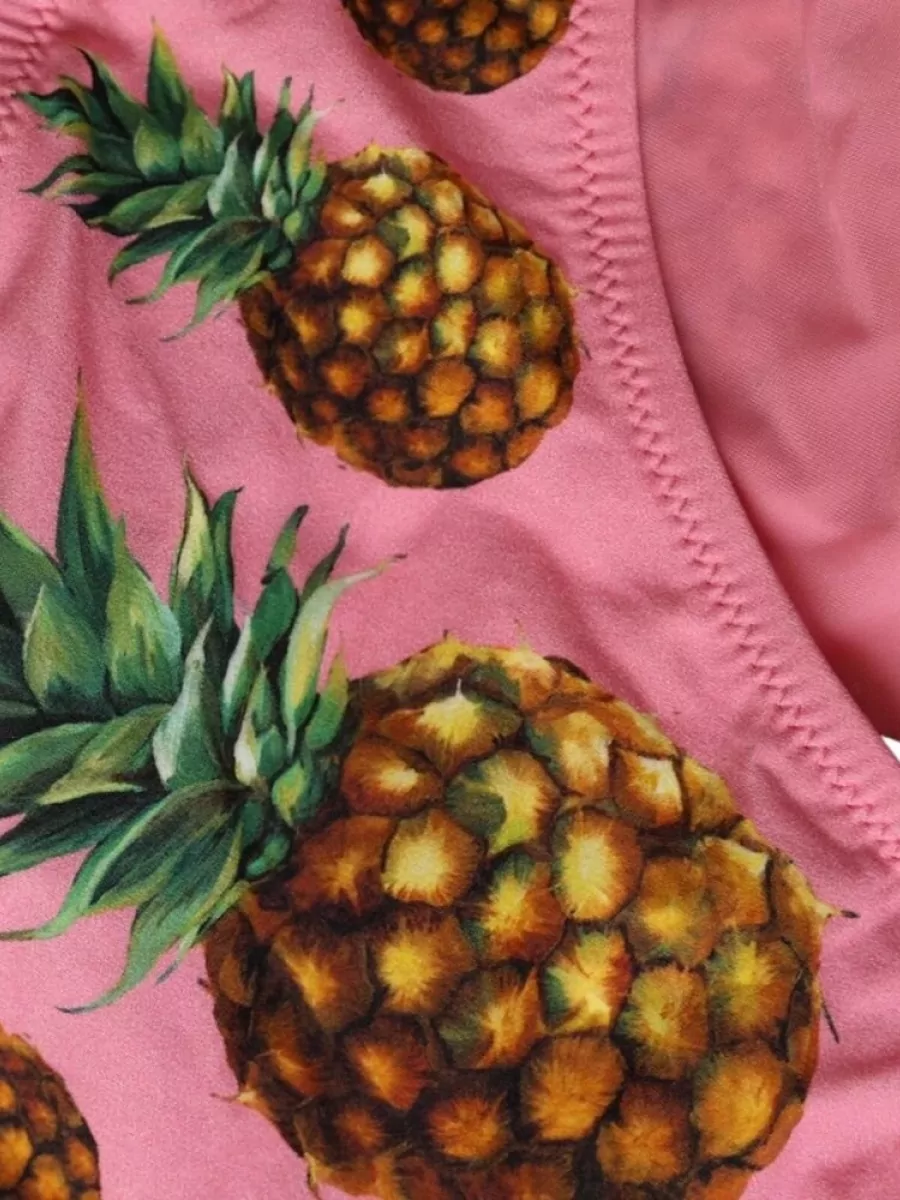 Dolce&Gabbana Pineapple-Print Bikini Bottoms