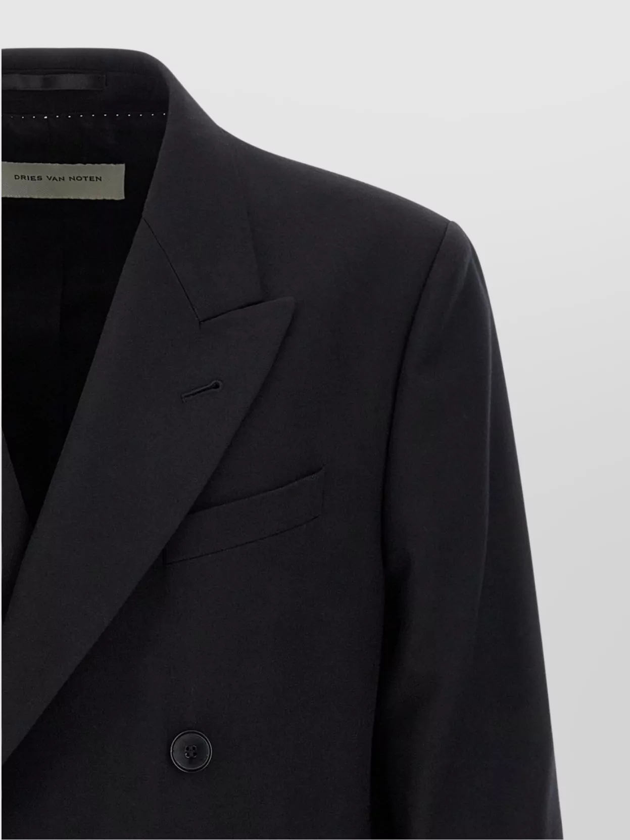 Dries Van Noten Double-breasted Blazer Notched Lapels In Black