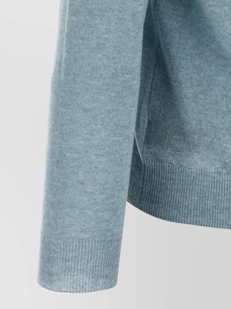 Zanone Cashmere Fine-Knit Long-Sleeve Polo Shirt