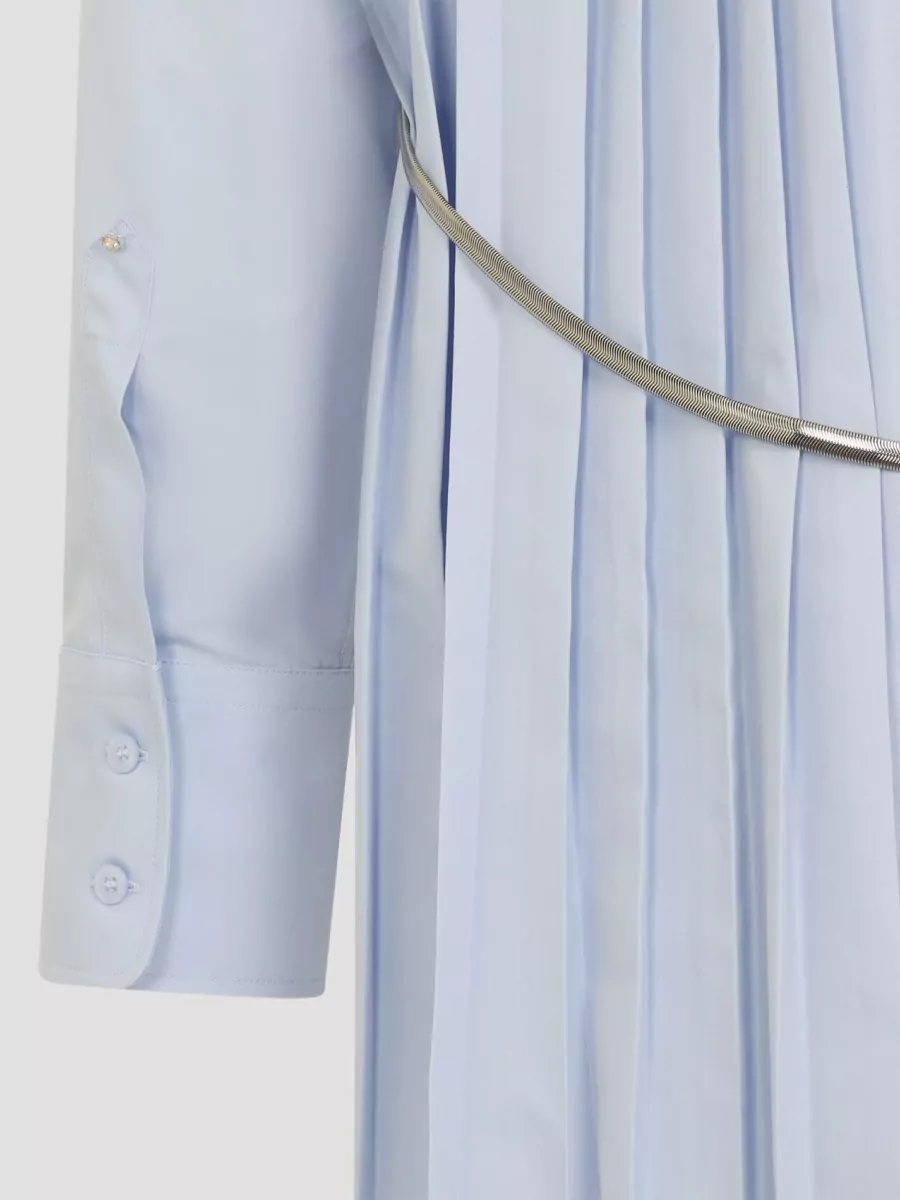 Sportmax Crystal-Embellished Long-Sleeve Long Shirt