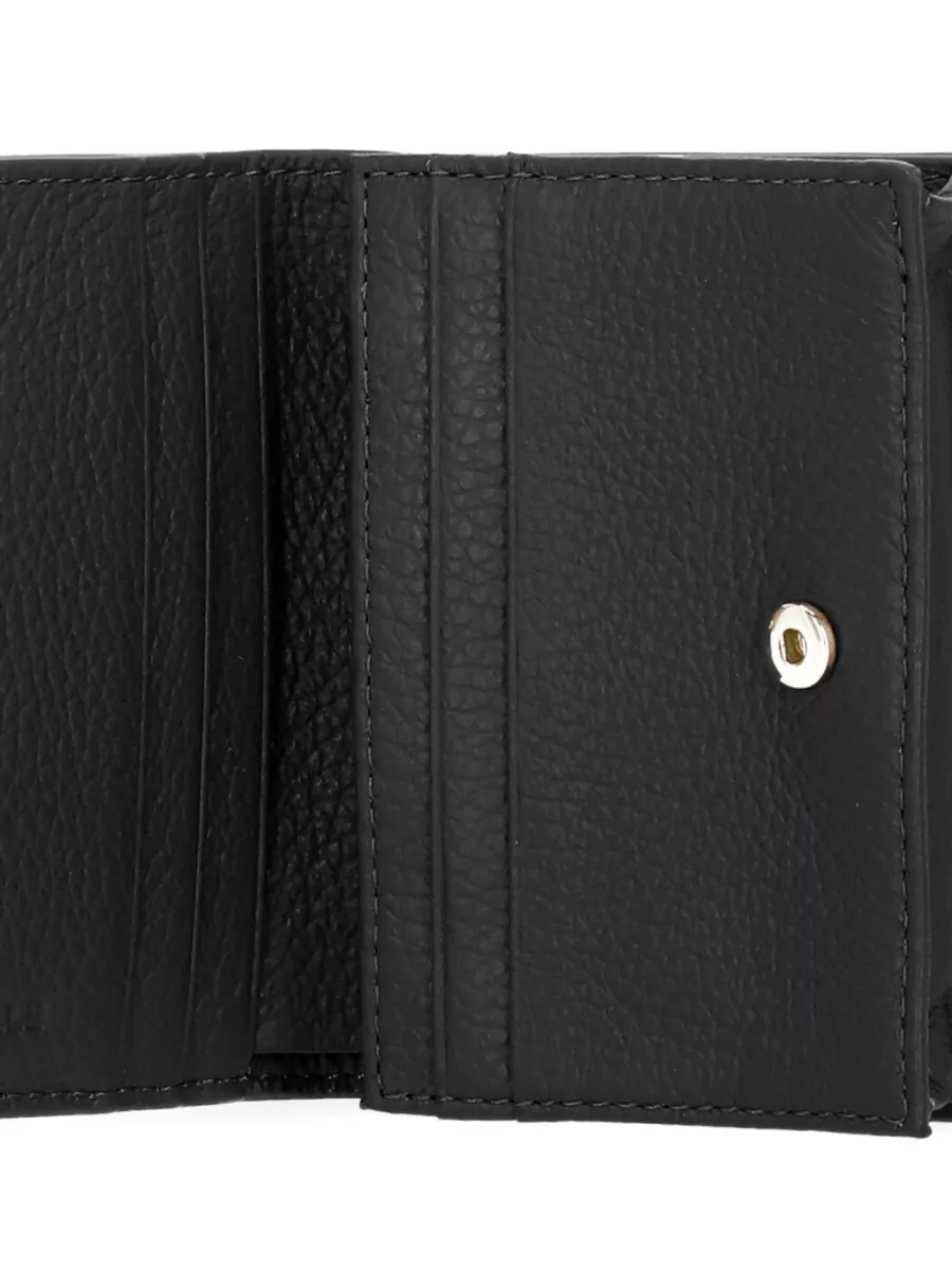 Coccinelle Pebbled Leather Wallet Foldable Design