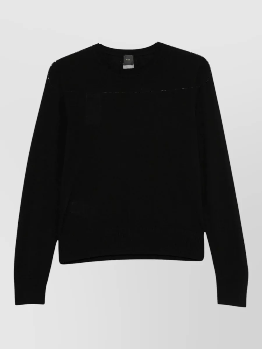Pinko Fine-knit wool crew-neck sweatshirt