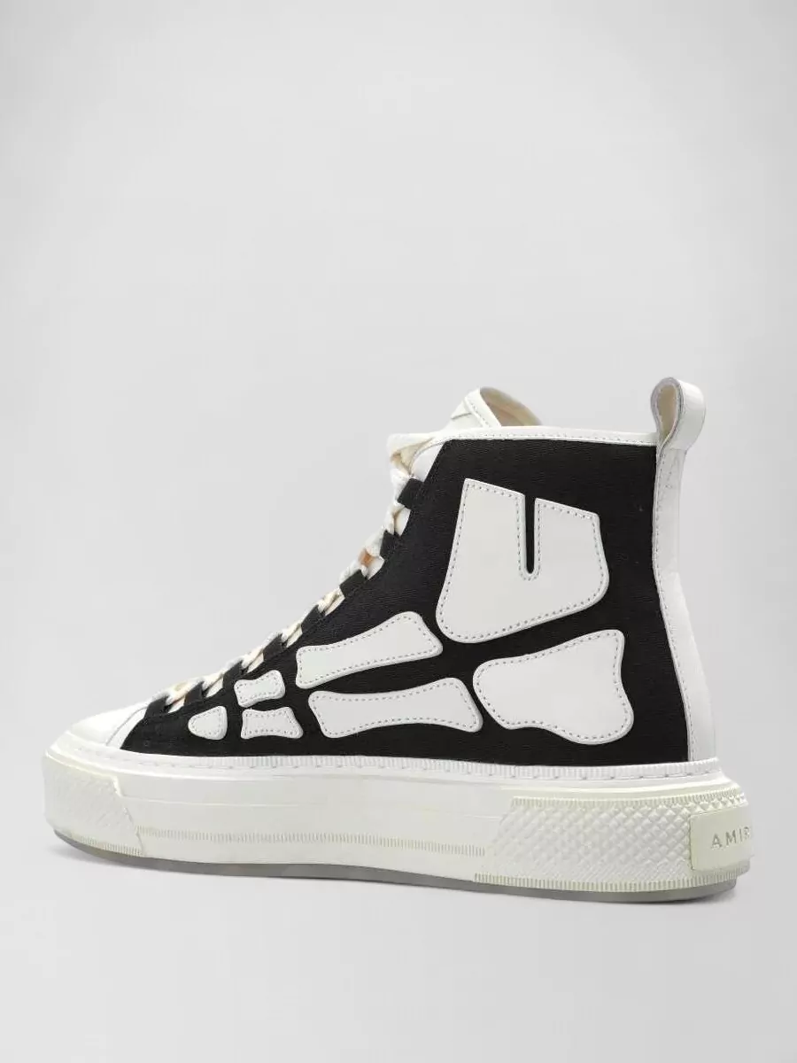 Amiri canvas skeleton print hi-top sneakers