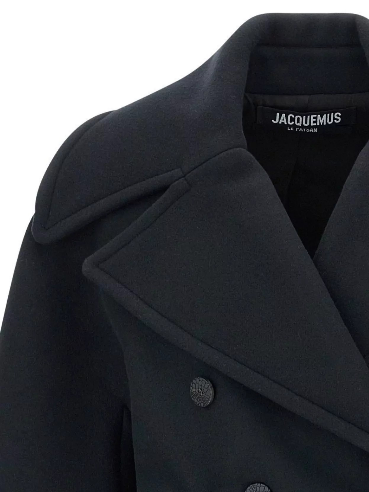 Jacquemus Double-Breasted Coat Featuring Notched Lapels