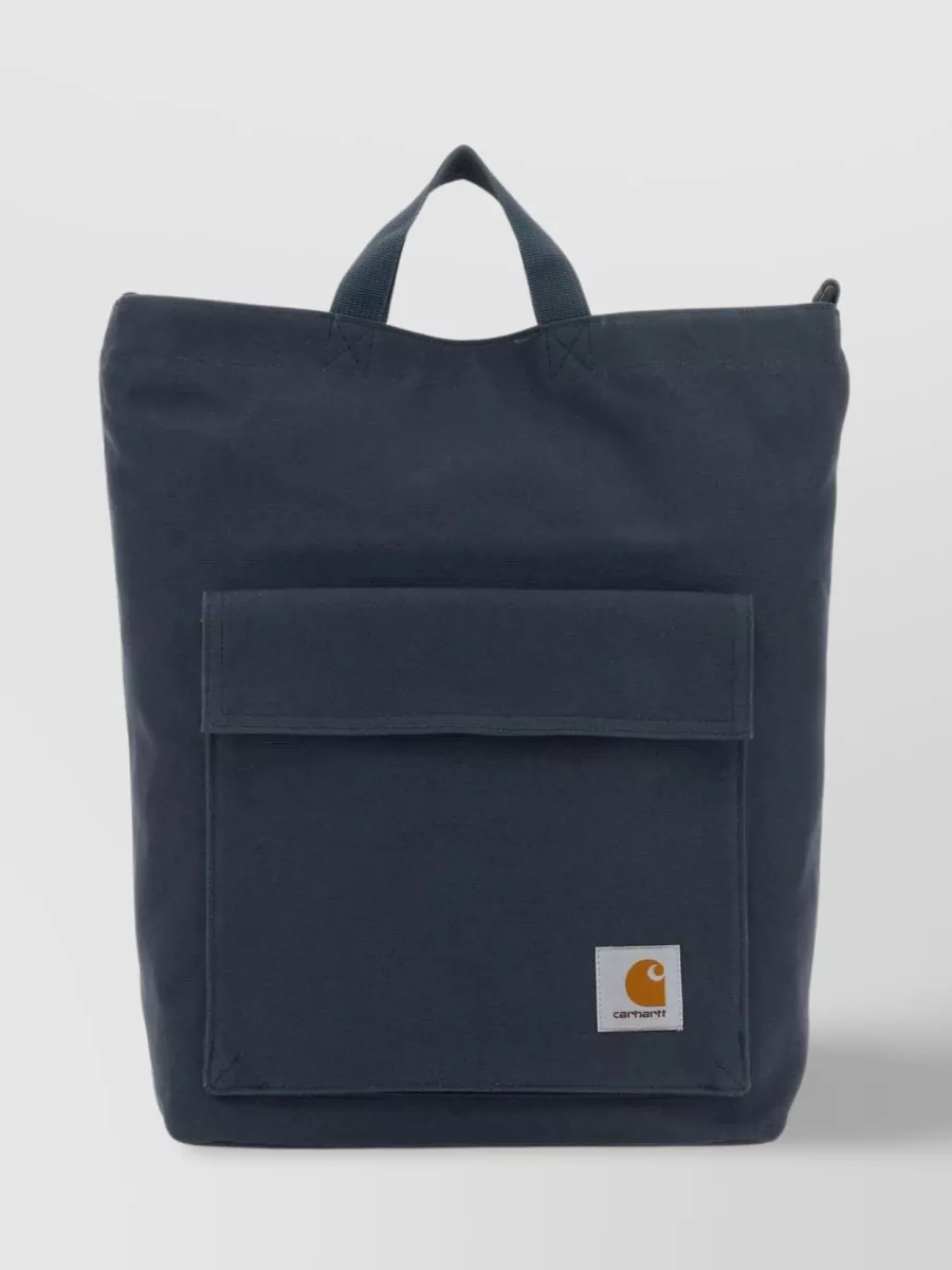 Shop Carhartt Canvas Dawn Tote Bag With Front Pocket In Blue