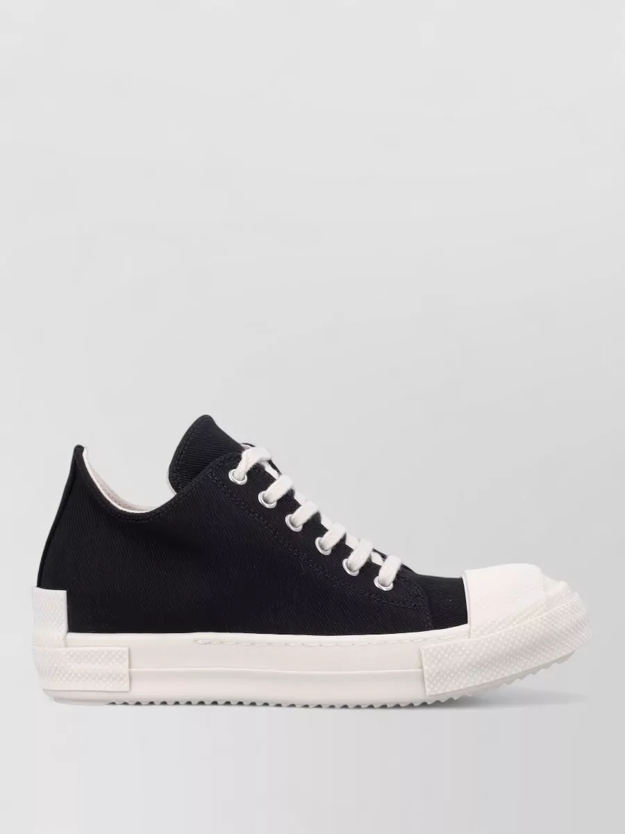 Rick Owens Drkshdw Cotton Low-Top Lace-Up Sneakers