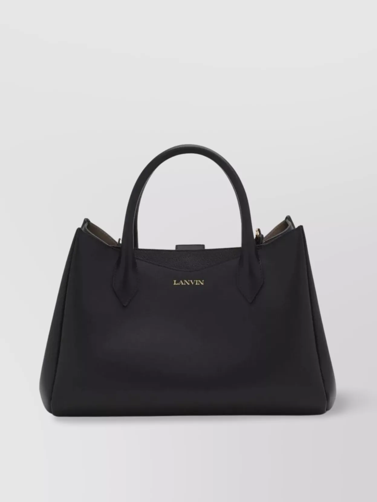 LANVIN ROUND HANDLE CALFSKIN TOTE BAG