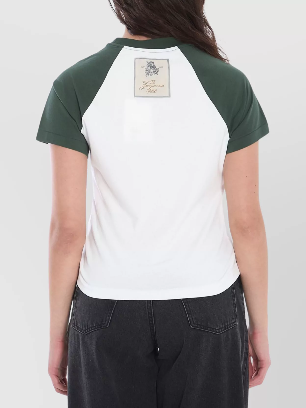 Jacquemus Raglan Crew Neck Cropped Baseball T-Shirt